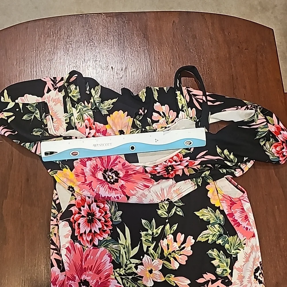 Floral Off‎ The Shoulder Strap Dress